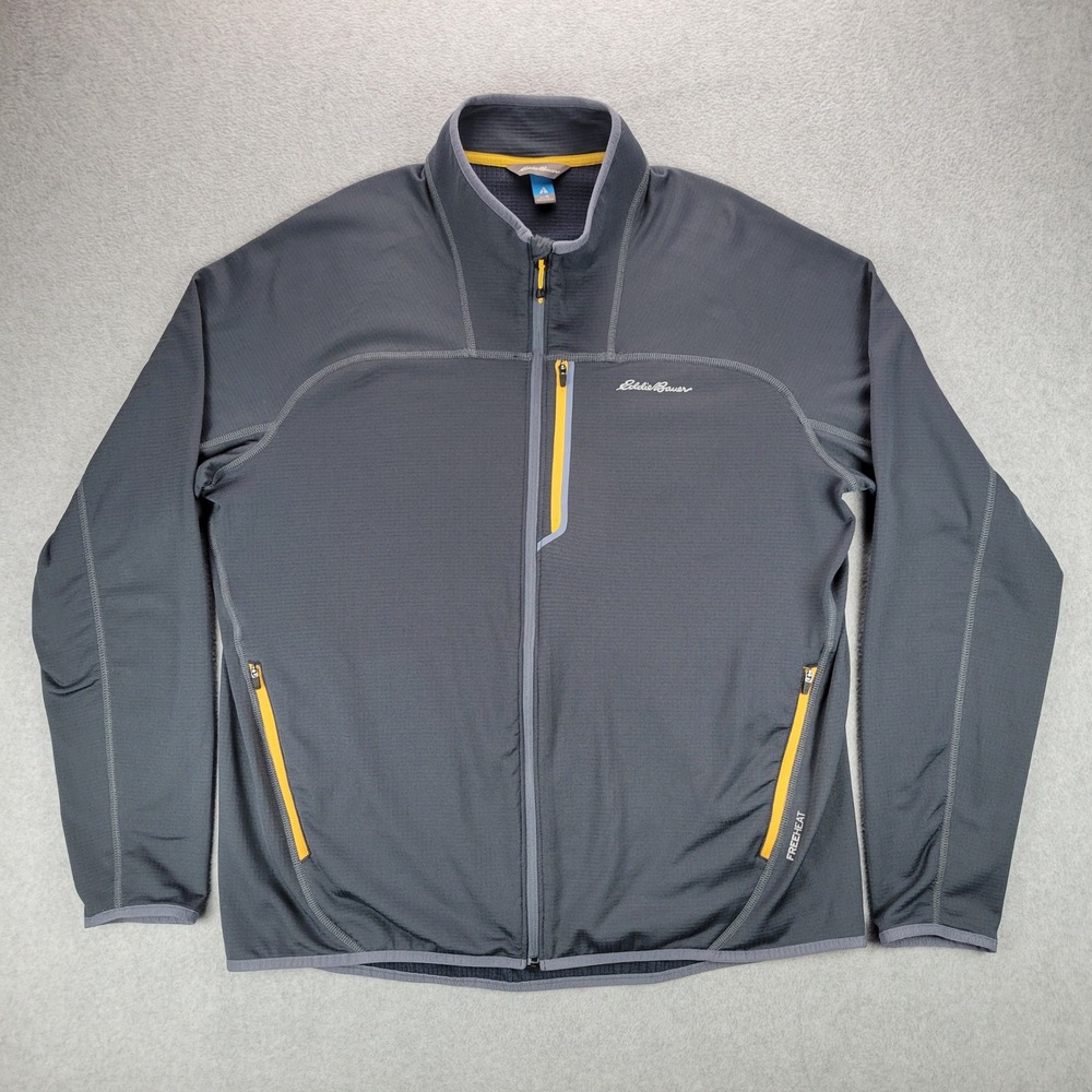 Eddie Bauer First Ascent‎ Jacket Mens XL Gray FreeHeat Full Zip Grid Fleece 2020